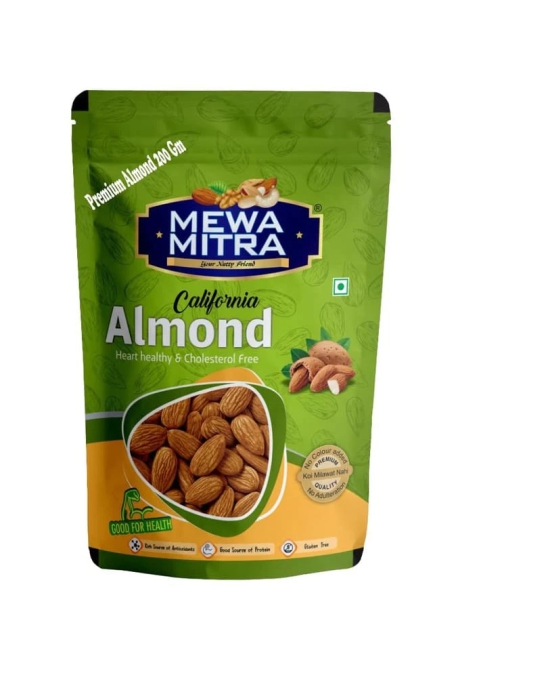 Premium Almonds by Mewa Mitra | Natural and Fresh| Quality Badam Giri | Rich in Protein and Increase Stamina | Real Nuts | Healthy Dry Fruits| (Pack of 1) 250 gram