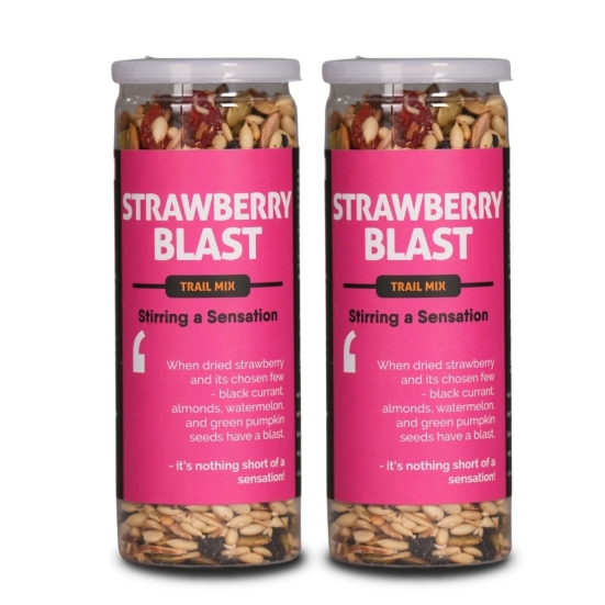 Omay Foods Strawberry Blast, 160 gm Jar (Pack of 2) - Trail Mix