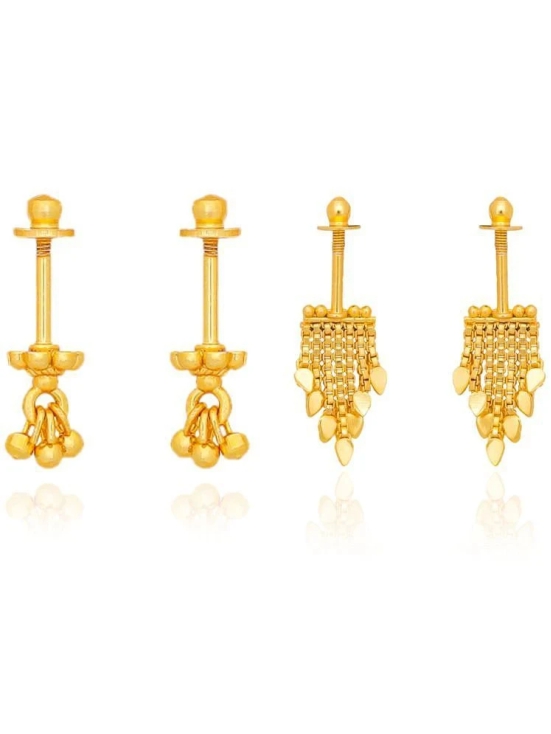 LUV FASHION Gold EarCuff Earrings ( Pack of 2 ) - Gold