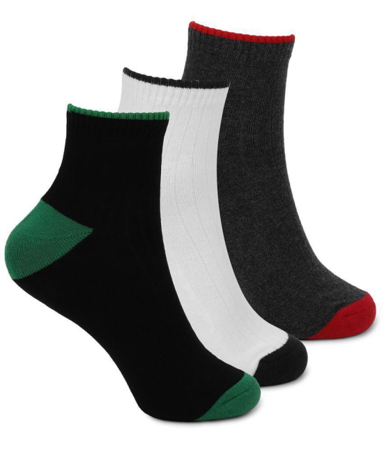 UrbanMark Premium Cotton Men Pack of 3 Multicolor Mid Length Socks - Multicolor