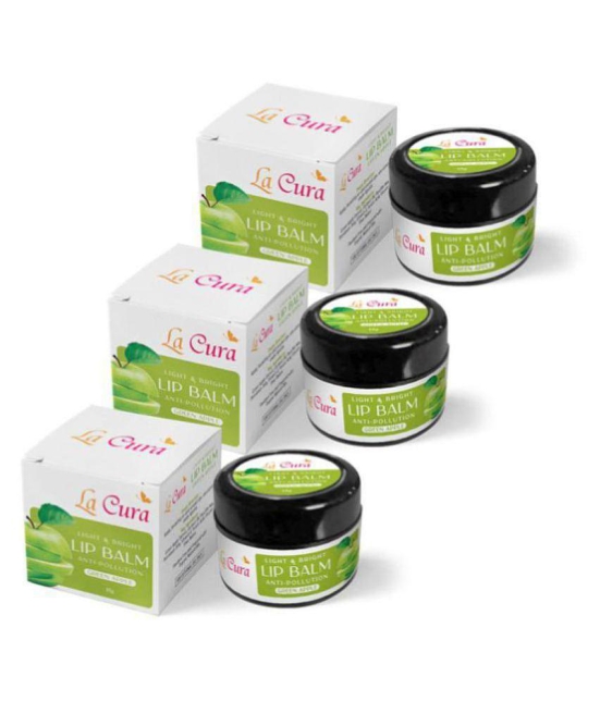 La Cura Herbal Light & Bright Anti Pollution Lip Balm | Pack of 3