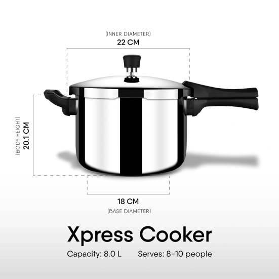 STAHL COOKER 9242 XPRES 2.5 (Capacity - 8ltr) by Mahavir Home Store