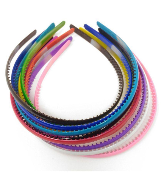 mahek accessories Plastic Hair Band For Girl Styler Pack of 10