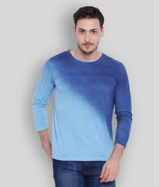 Campus Sutra - Blue Cotton Regular Fit Mens T-Shirt ( Pack of 1 ) - S