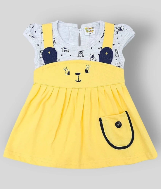 NammaBaby - Yellow Cotton Blend Baby Girls Dress ( Pack of 1 ) - None