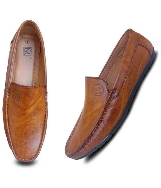 ShoeRise - Tan Men's Slip on loafers - 9