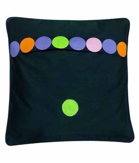 Hugs'n'Rugs Single Cotton Cushion Cover (40 x 40 cm) 16 x 16 - Black