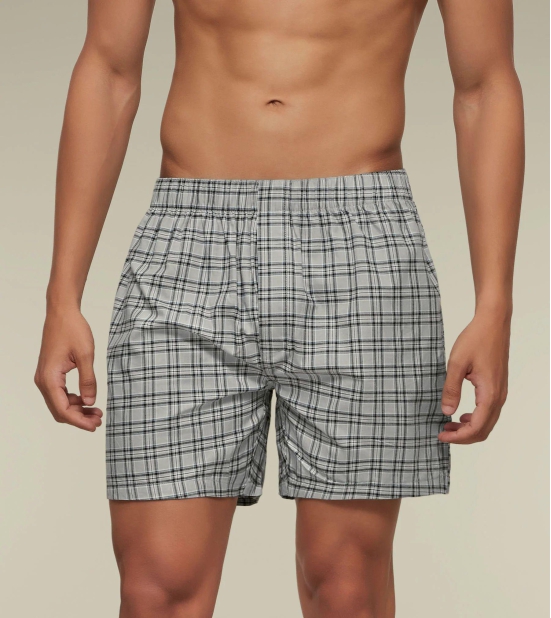 Checkmate Combed Cotton Boxers Steely L