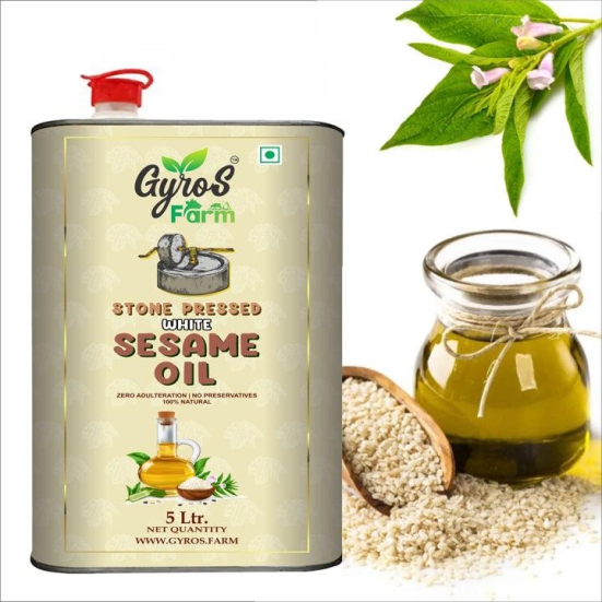 Stone Pressed White Sesame Oil-5 L Tin