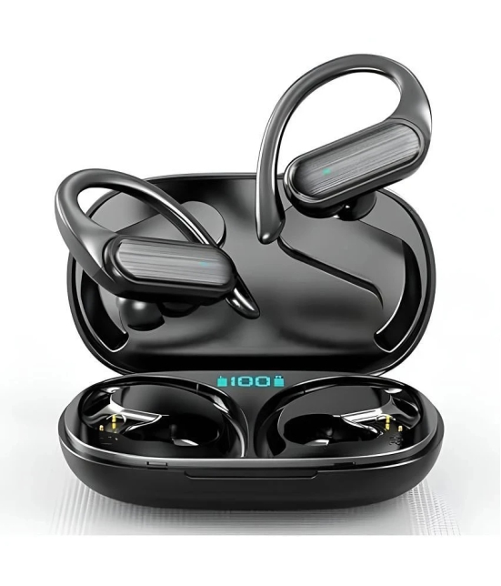 VEhop Ear Hook Bluetooth True Wireless (TWS) In Ear 30 Hours Playback Comfirtable in ear fit IPX4(Splash & Sweat Proof) Black