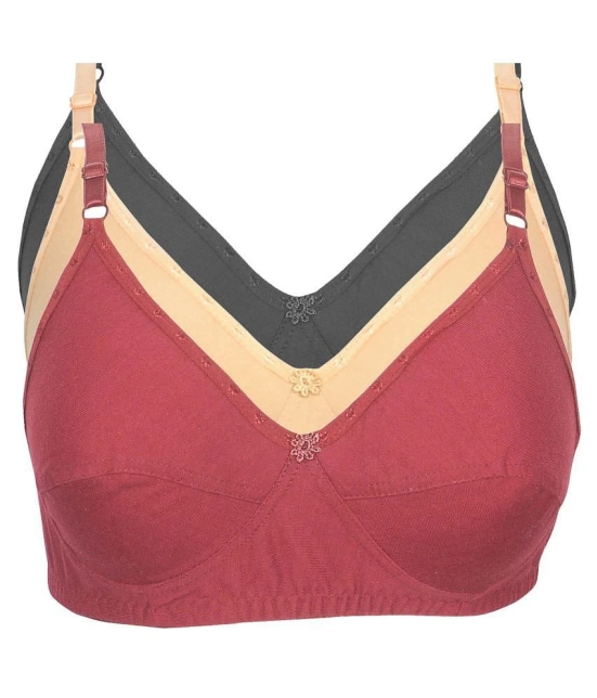 Kiran Enterprises Cotton Everyday Bra - Multi Color - 36B