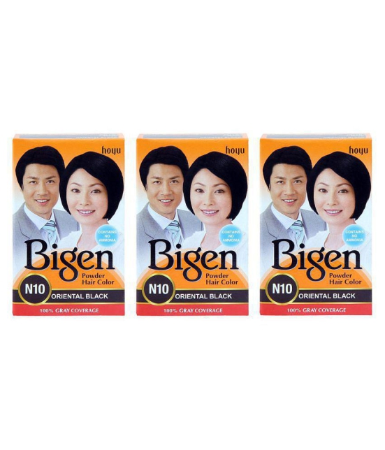 Bigen Temporary Hair Color Black 6 g Pack of 3