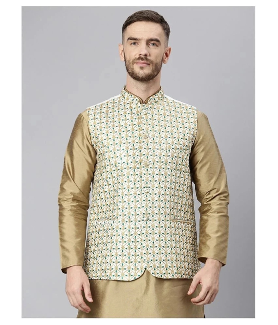 Hangup White Polyester Nehru Jacket Single Pack - None