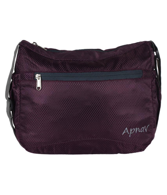 Apnav Purple Polyester Casual Messenger Bag