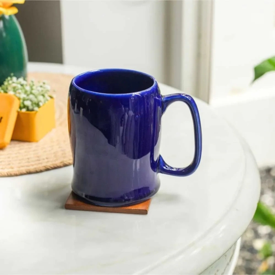 Tall Ceramic Mug | 380 ML Navy Blue