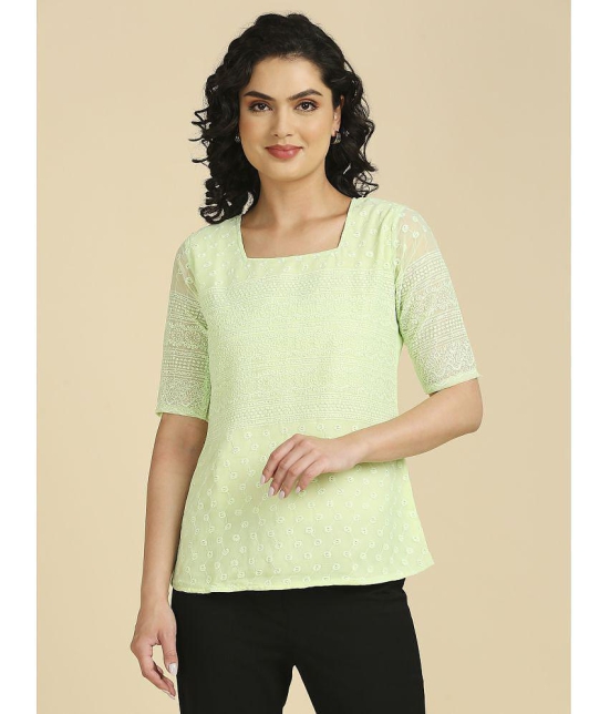 gufrina Pastel Georgette Womens Regular Top ( Pack of 1 ) - None