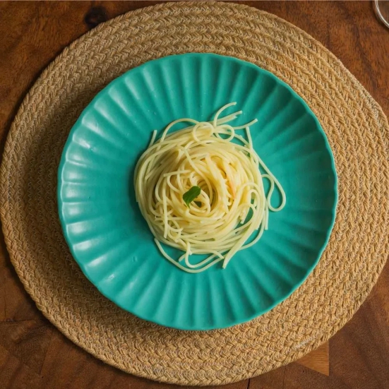 Ceramic Scallop Dinner Plate | Set of 2 Marine Blue