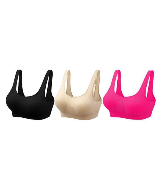 SaiB Poly Cotton Air Bra - Multi Color - Free Size