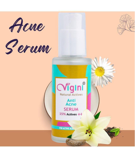 VIGINI Anti Acne Face Serum PImples Scars Whiteheads Blackheads Removal Oil Control Lotion Vitamin C 30ML 