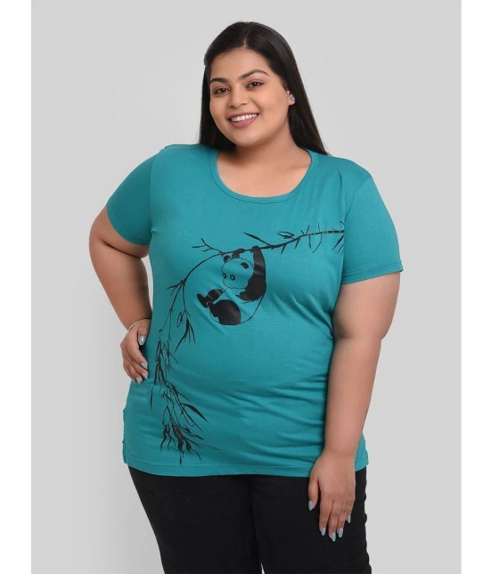 Neo Garments - Teal Cotton Regular Fit Womens T-Shirt ( Pack of 1 ) - None