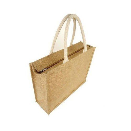 Jute Burlap Tote Bag for Women Medium Size