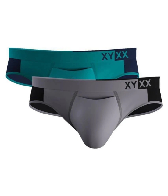 XYXX - Multicolor Modal Mens Briefs ( Pack of 2 ) - L