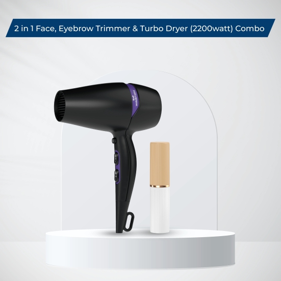 2 in 1 Face Eyebrow Trimmer  Turbo Dryer 2200watt Combo-2 in 1 Face, Eyebrow Trimmer & Turbo Dryer (2200watt) Combo