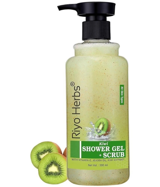 Riyo Herbs Body Wash Shower Gel Kiwi 300ml | WIth Vitamin E, Jojoba Oil, Kiwi Extract