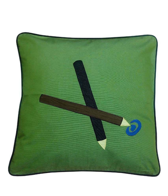 Hugs'n'Rugs Single Cotton Green Cushion Cover (40 x 40 cm) 16 x 16 - Multi