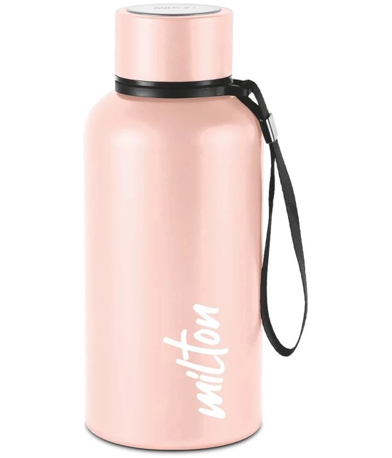 Milton Aura 500 Thermosteel Bottle, 520 ml, Beige | 24 Hours Hot and Cold | Easy to Carry | Rust Proof | Leak Proof | Tea | Coffee | Office| Gym | Home | Kitchen | Hiking | Trekking | Travel