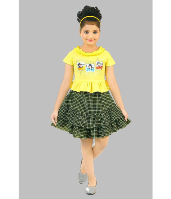 Pichkari - Multicolor Cotton Blend Girls Top With Skirt ( Pack of 1 ) - None