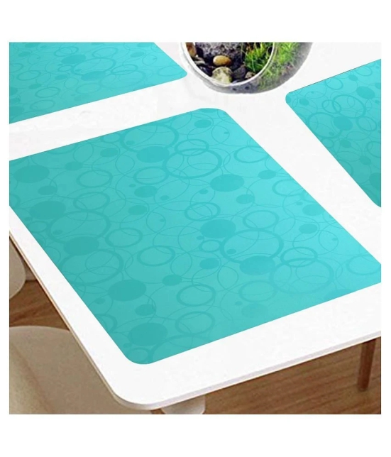 E-Retailer Set of 6 PVC Table Mats - Green