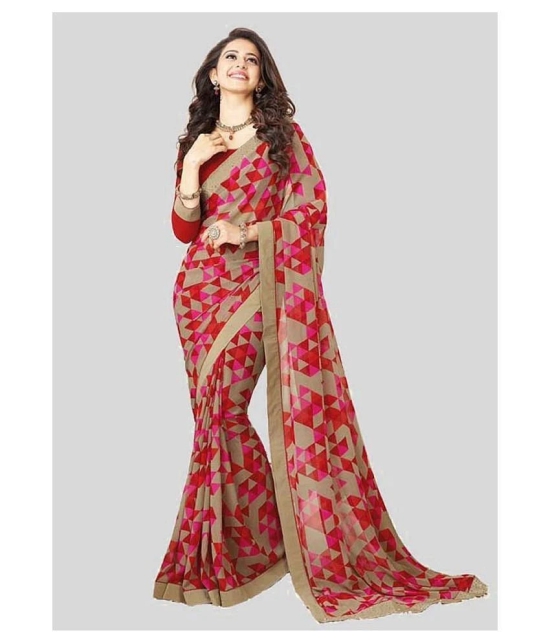 Gazal Fashions - Multicolor Chiffon Saree With Blouse Piece (Pack of 1)