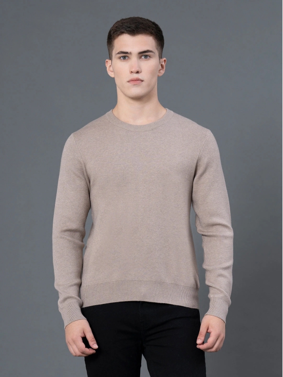 RedTape Round Neck Solid Sweater for Men | Essential Comfort for Every Day