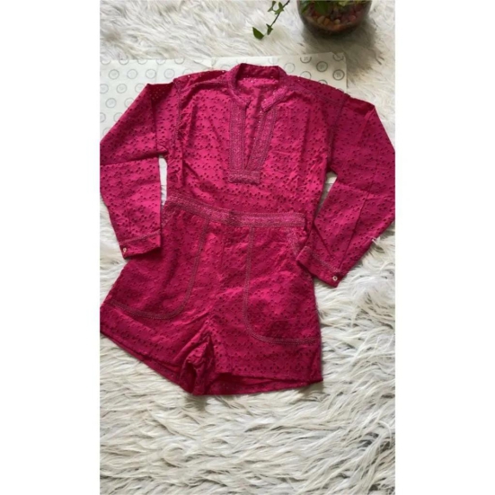 Jordan crochet Coord set-Pink / M