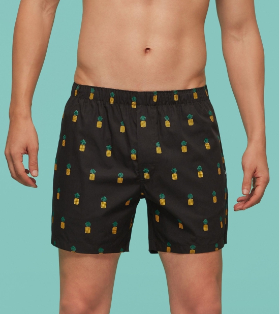 Remix Cotton Boxers Pineapple Black XL