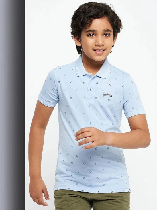 UNIBERRY - Sky Blue Cotton Blend Boys Polo T-Shirt ( Pack of 1 ) - None