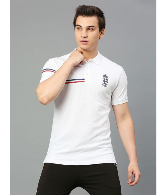 FanCode - White Cotton Regular Fit Men's Sports Polo T-Shirt ( Pack of 1 ) - None