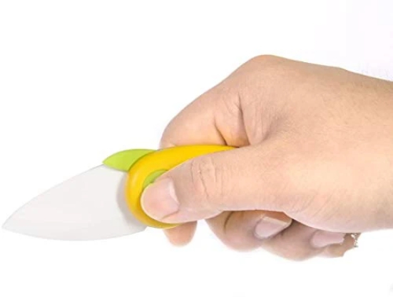 NIDY® Fruit Cutting Ceramic Bird Folding Mini Ceramic Knife Vegetable Fruit Paring Knives Home, Kitchen & Dining, Outdoor, Picnic or Portable Travel Use Random Color