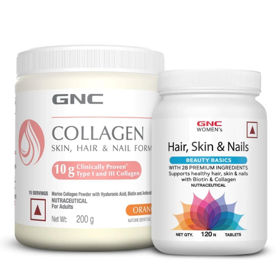 GNC Marine Collagen Powder + Women's Hair, Skin & Nails