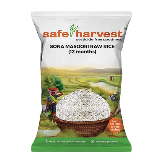 Safe Harvest Pf Sona Masuri Raw Rice, 5 Kg