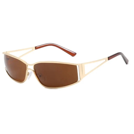 [ Amber ] Y2k Unisex Sunglasses-Dark Brown