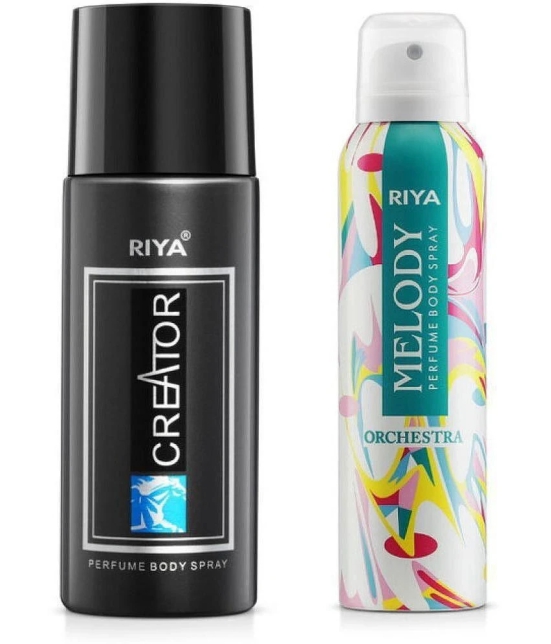 Riya Creator & Melody Perfume Body Spray for Unisex 150 ml ( Pack of 2 )