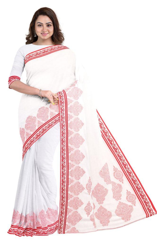 Tangail Cotton Saree With Tassel