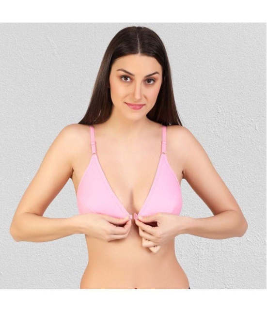 Zourt - Pink Cotton Non Padded Womens Minimizer Bra ( Pack of 1 ) - None