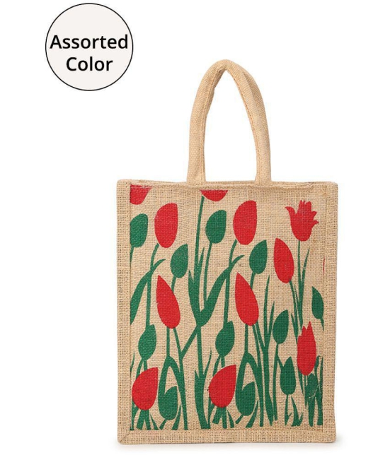 Style Smith - Assorted Jute Lunch Bag Pack of 1 - Assorted