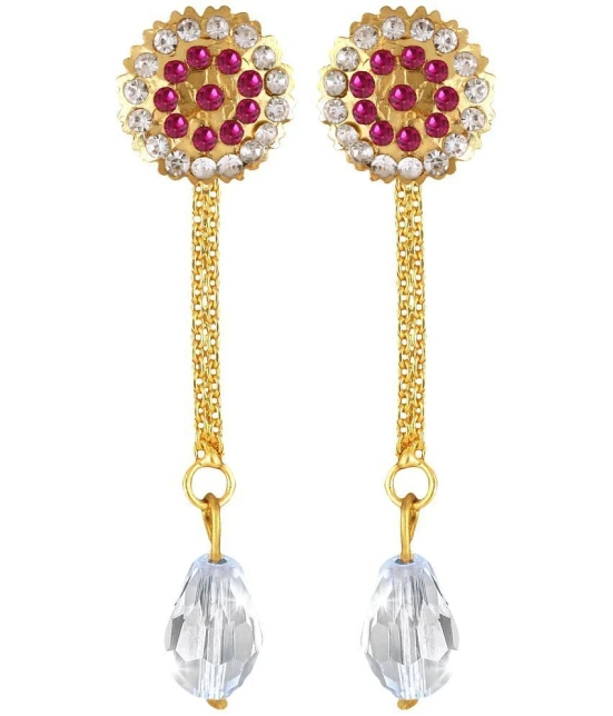 VIVASTRI Golden Drop Earrings ( Pack of 1 ) - Golden