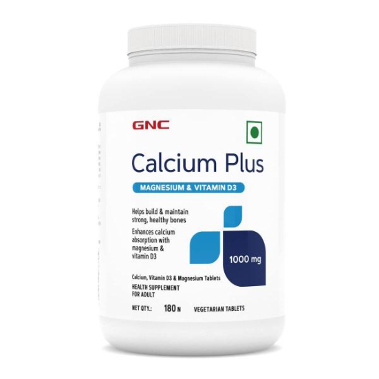 GNC Calcium Plus With Magnesium & Vitamin D3 (180 Cap)