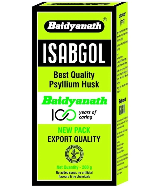 Baidyanath Isabgol - Psyllium Husk Powder - 200gm | Effectively Relieves Constipation | Rich Source Of Dietary Fiber Supplement For Digestion