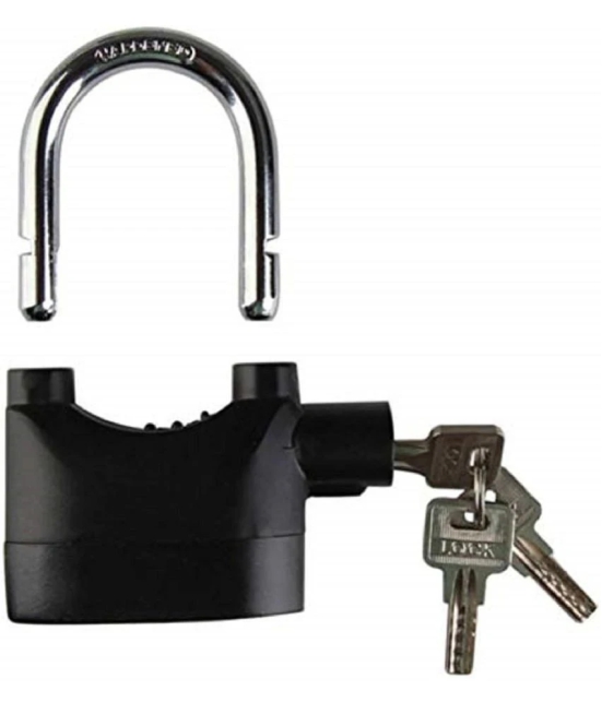 RAMDEV ENTERPRISE Alarm Lock Padlock Anti-Theft Security System Door Motor Bike 110dB with Keys Lock Safety Lock  (Black).